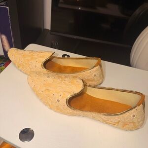 Gold and Cream Men’s Loafers Indian